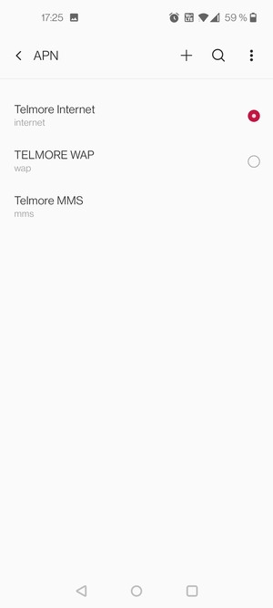 Sélectionnez le bouton du Menu