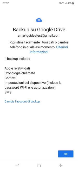Seleziona OK