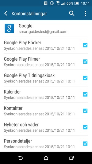Tryck på Meny-knappen