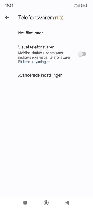 Vælg Avancerede indstillinger