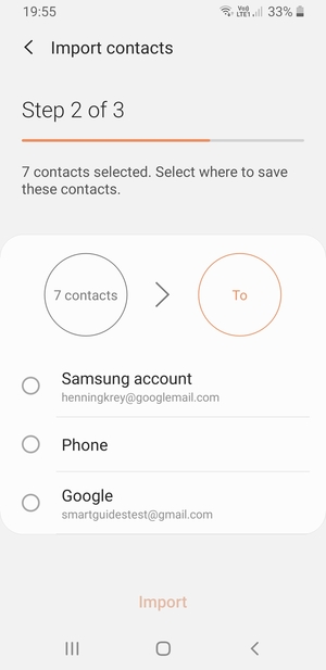 Select your Google account