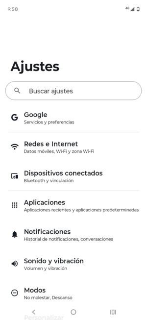 Seleccione Redes e Internet