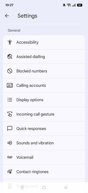 Scroll to and select Voicemail