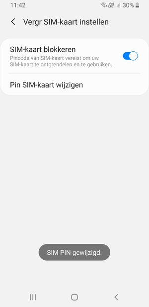 Uw pincode is gewijzigd