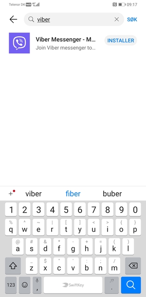 Skriv inn applikasjonsnavnet og velg Søk