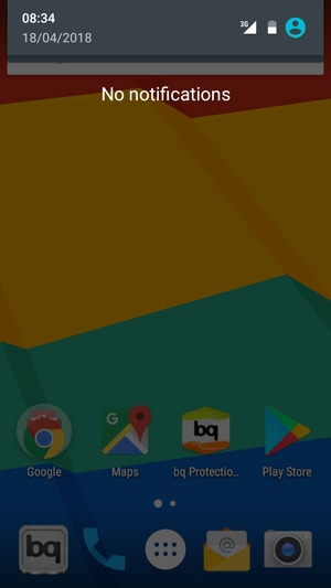 Slide down the top menu again