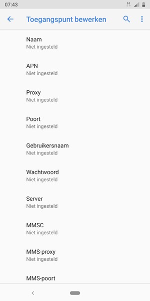 Voer internetgegevens in