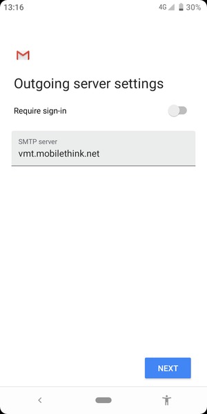 Turn off Require sign-in and select NEXT