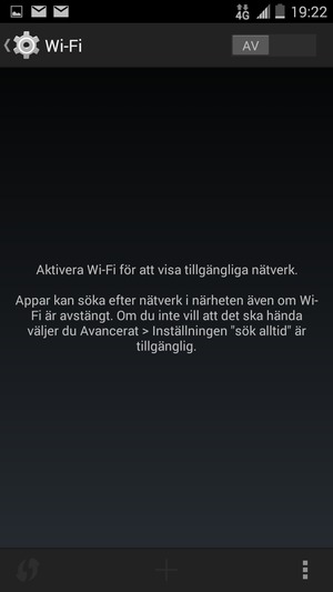 Aktivera Wi-Fi