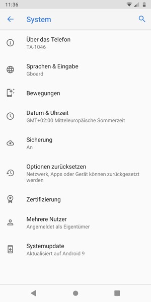 Wählen Sie Systemupdate