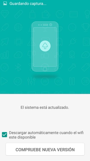 Si su teléfono está actualizado, verá la siguiente pantalla