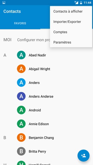 Sélectionnez Importer/Exporter