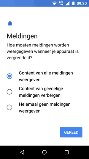 Selecteer uw voorkeursoptie en selecteer GEREED