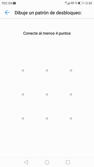 Dibuje un patrón de desbloqueo