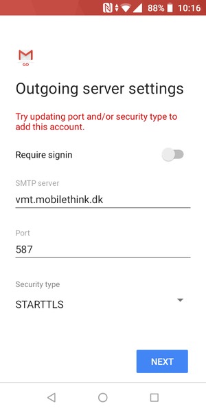 Select Security type