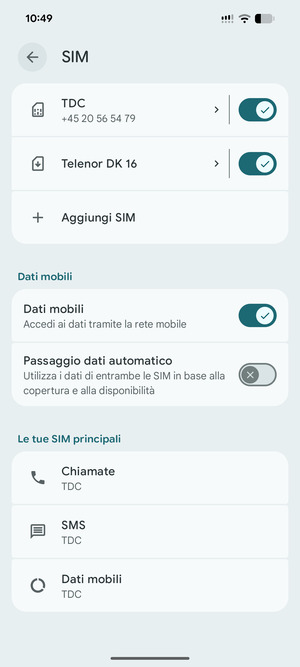 La tua eSIM è ora
attivata