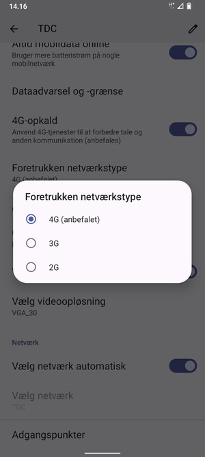 Vælg din foretrukne mulighed