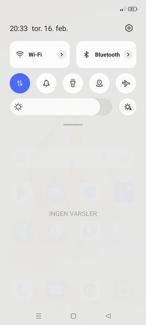Dra ned toppmenyen igjen
