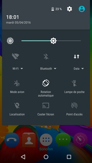 Régler la luminosité au niveau souhaité