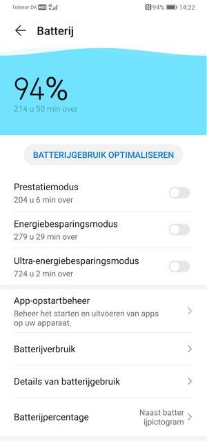 Schakel Energiebesparingsmodus in