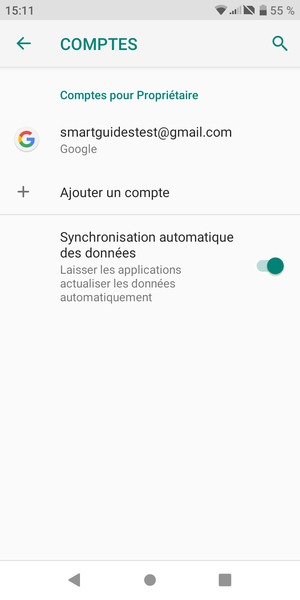 Sélectionnez votre compte Google