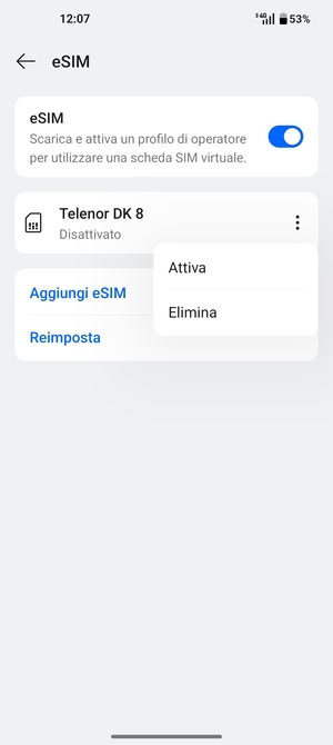 Seleziona  Attiva