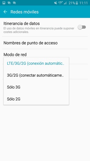 Seleccione la opción deseada