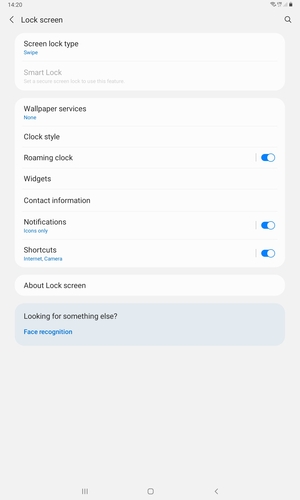 Select Screen lock type