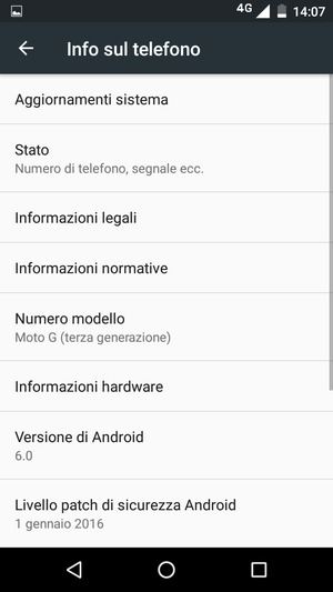 Seleziona Aggiornamenti sistema