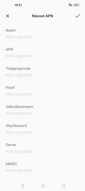 Voer internetgegevens in