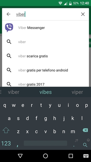 Inserisci il nome dell'app e seleziona Cerca
