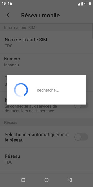 Veuillez attendre la fin de la recherche