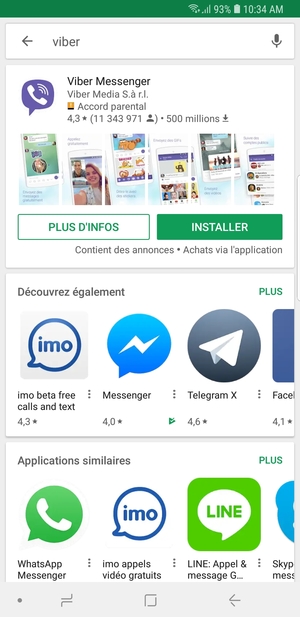 Sélectionnez l'appli