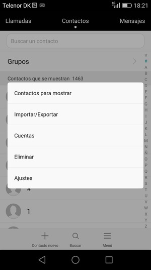Seleccione Importar/Exportar