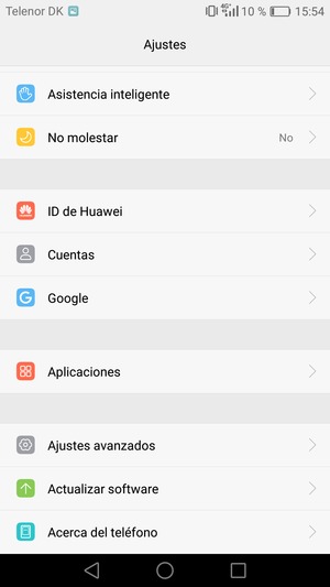 Desplácese y seleccione Ajustes avanzados