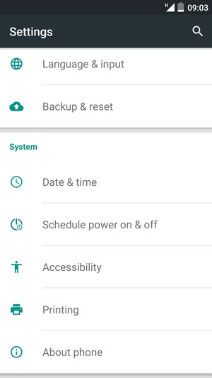 Scroll to and select About phone