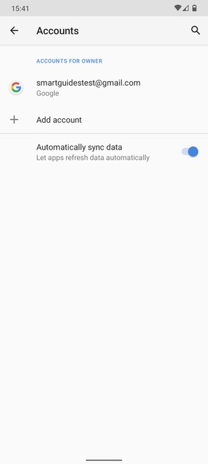 Select your Google account
