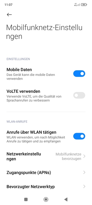 Wählen Sie Zugangspunkte (APNs)