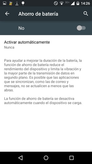 Active Ahorro de batería