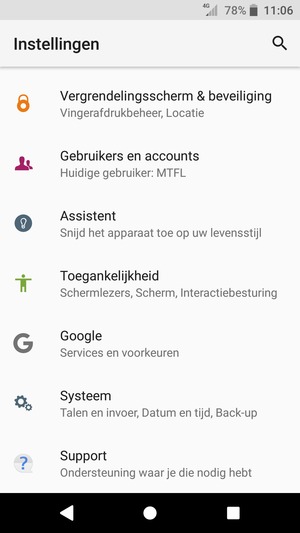 Scroll naar en selecteer Systeem