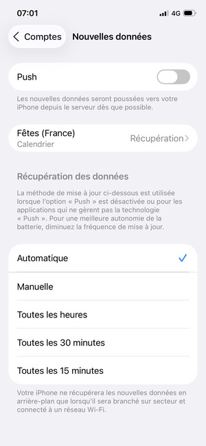 Désactiver Push