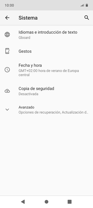 Seleccione Copia de seguridad