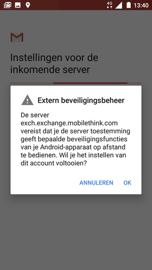 Selecteer OK