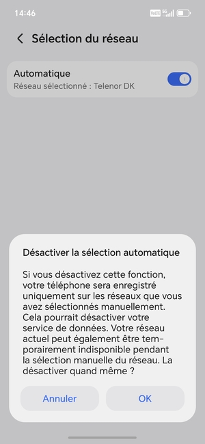 Sélectionnez OK
