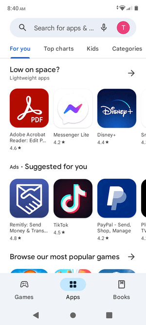 Select the Search bar