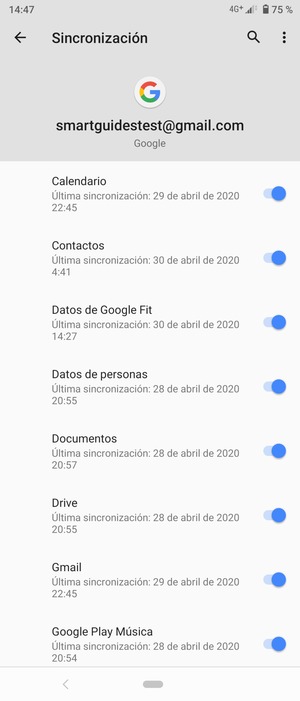 Asegúrese de haber seleccionado Contactos
