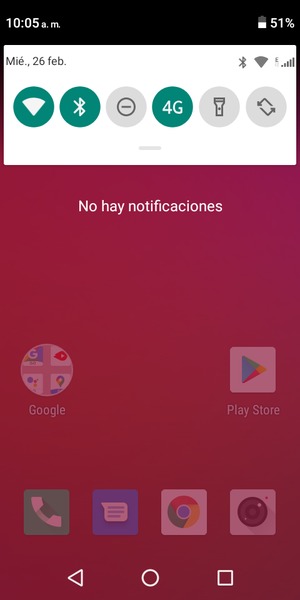 Deslice hacia abajo el menú superior de nuevo