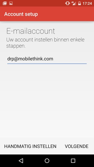 Voer uw e-mailadres in en selecteer VOLGENDE
