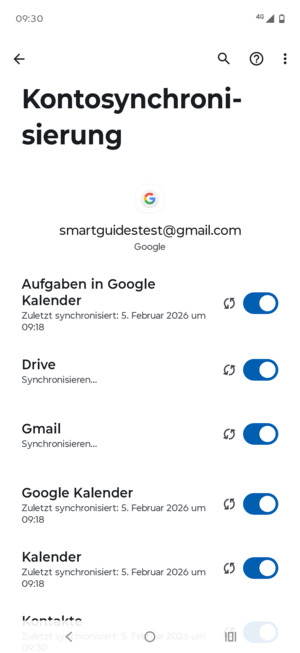 Ihre Daten werden synchronisiert