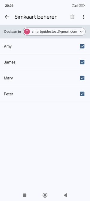 Selecteer de Menu-knop
